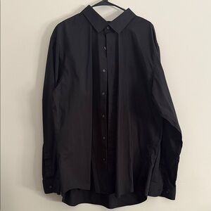 Old Navy Black Long-Sleeve Button-Up Shirt